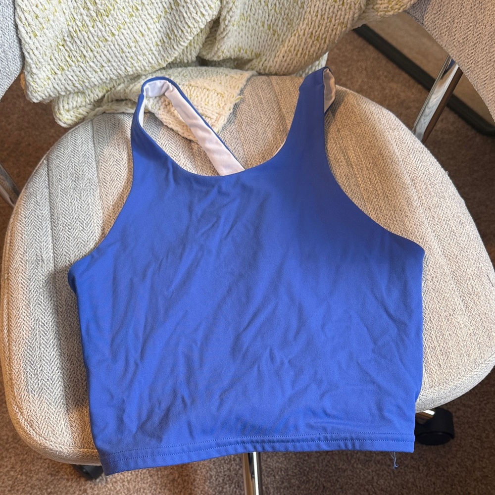 FLEO periwinkle Blue Cropped Tank Top- S